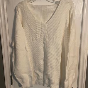 White pullover sweater
